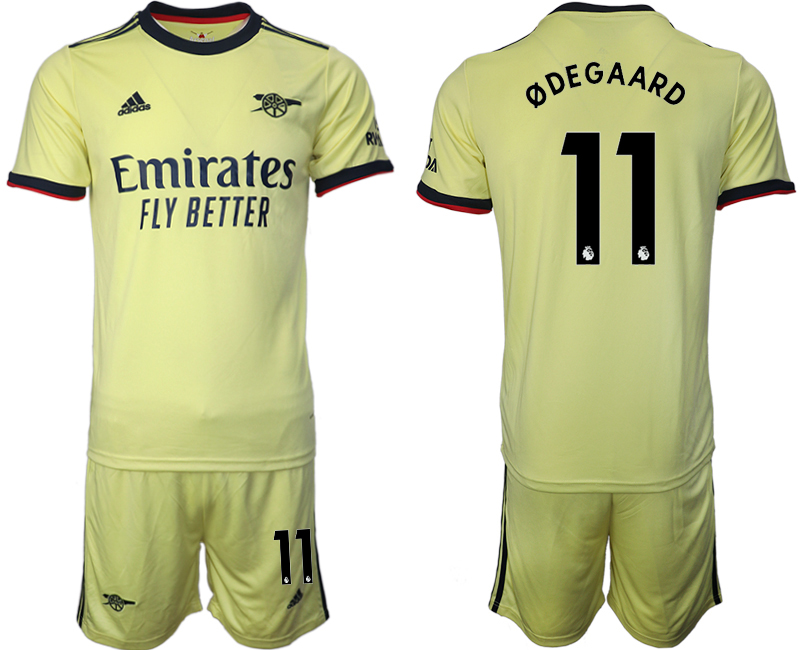 Men 2021-2022 Club Arsenal away yellow #11 Soccer Jersey